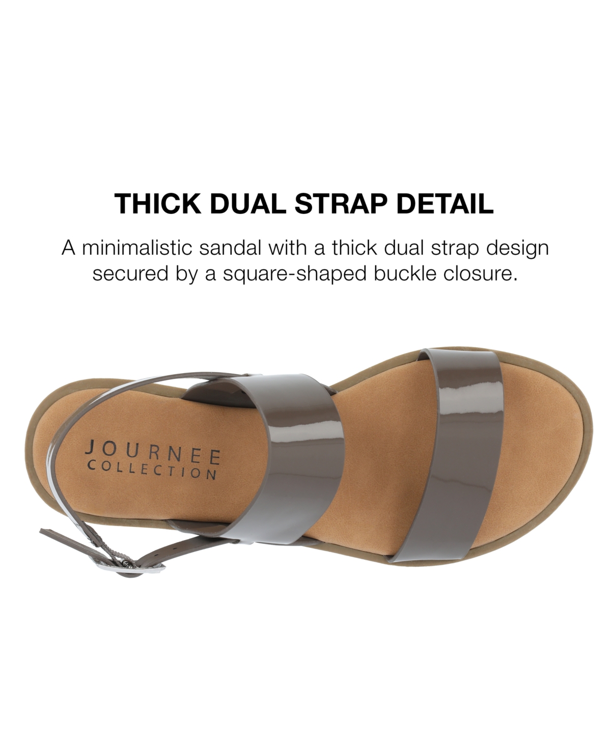 Journee Collection Journee Women's Lavine Sandals In Taupe Patent