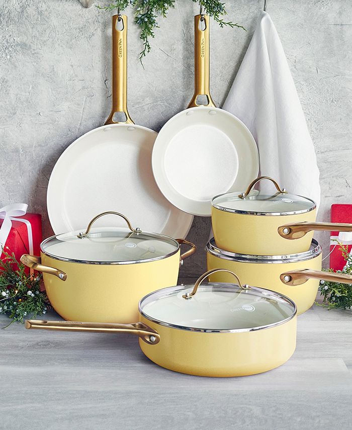 GreenPan Padova Healthy Ceramic Nonstick Cookware Set, 10 Piece Macy's