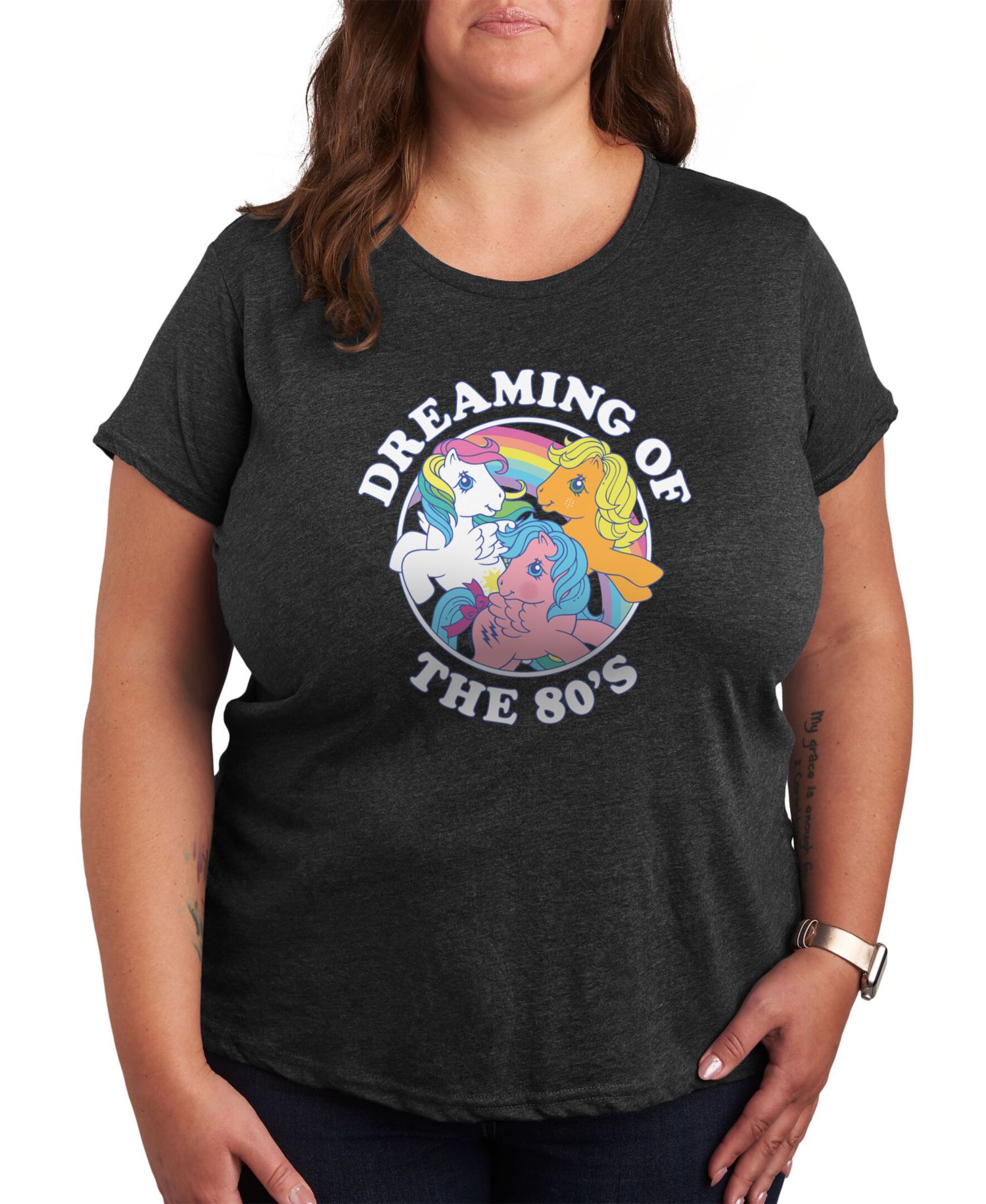 Trendy Plus Size My Little Pony 80's Graphic T-shirt