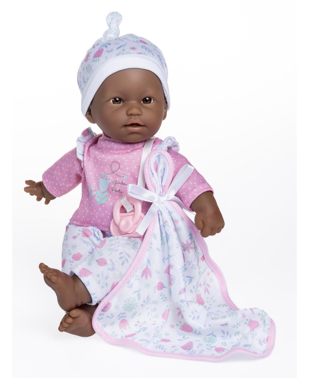 Jc Toys La Baby African American 11" Mini Soft Body Baby Doll With Blanket, Pacifier Set In Multicolor