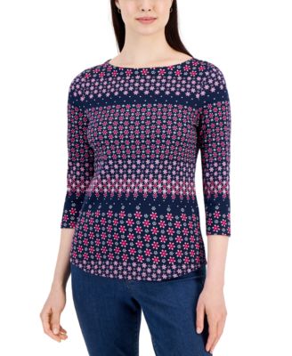Charter Club Womens Boat Neckline Top Red Size 2 Extra Large 1 main image 0