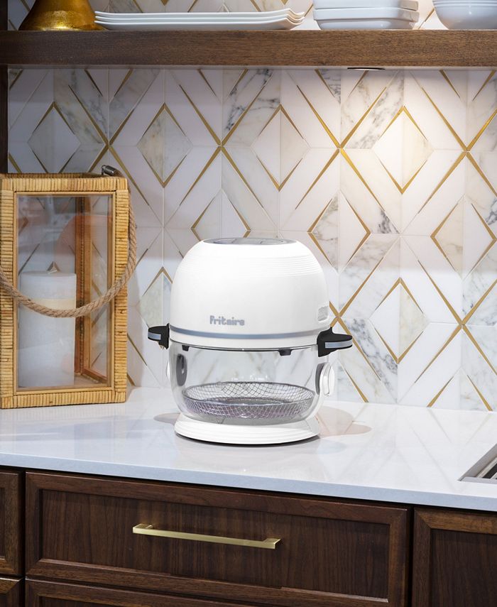 Fritaire Self Cleaning Glass Bowl Air Fryer Set, 4 Piece Midnight Macy's