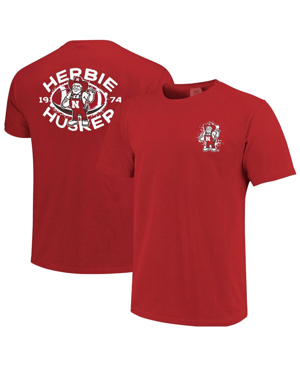 Shop Image One Men's Scarlet Nebraska Huskers Herbie Football Mascot T-shirt
