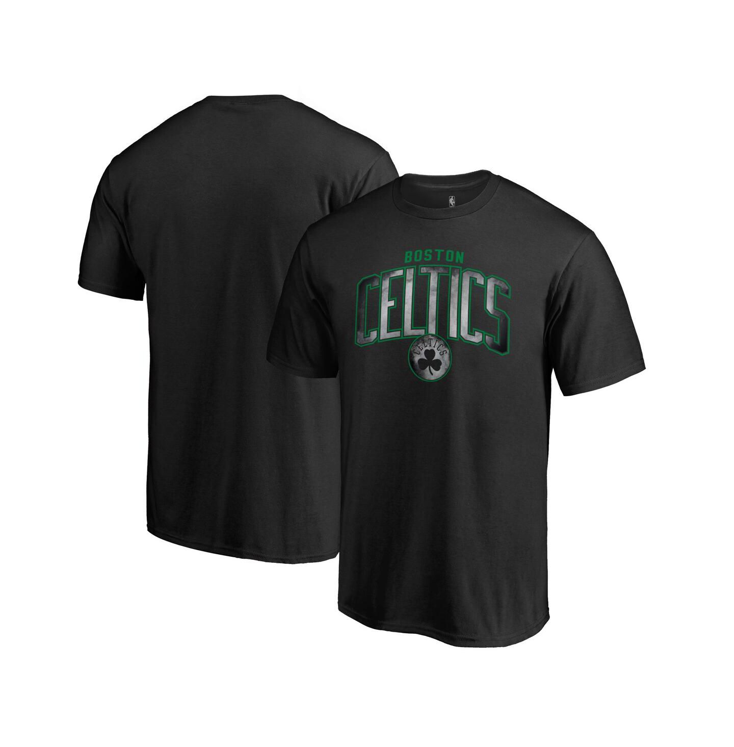 Мужская футболка Fanatics Black Boston Celtics Arch Smoke — фото 2