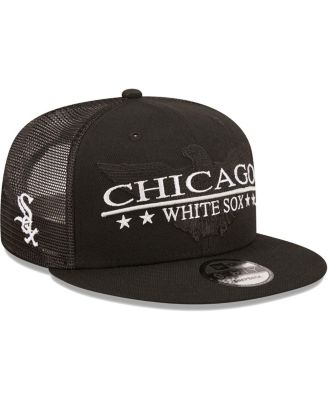 Men's Black Chicago White Sox Patriot Trucker 9FIFTY Snapback Hat