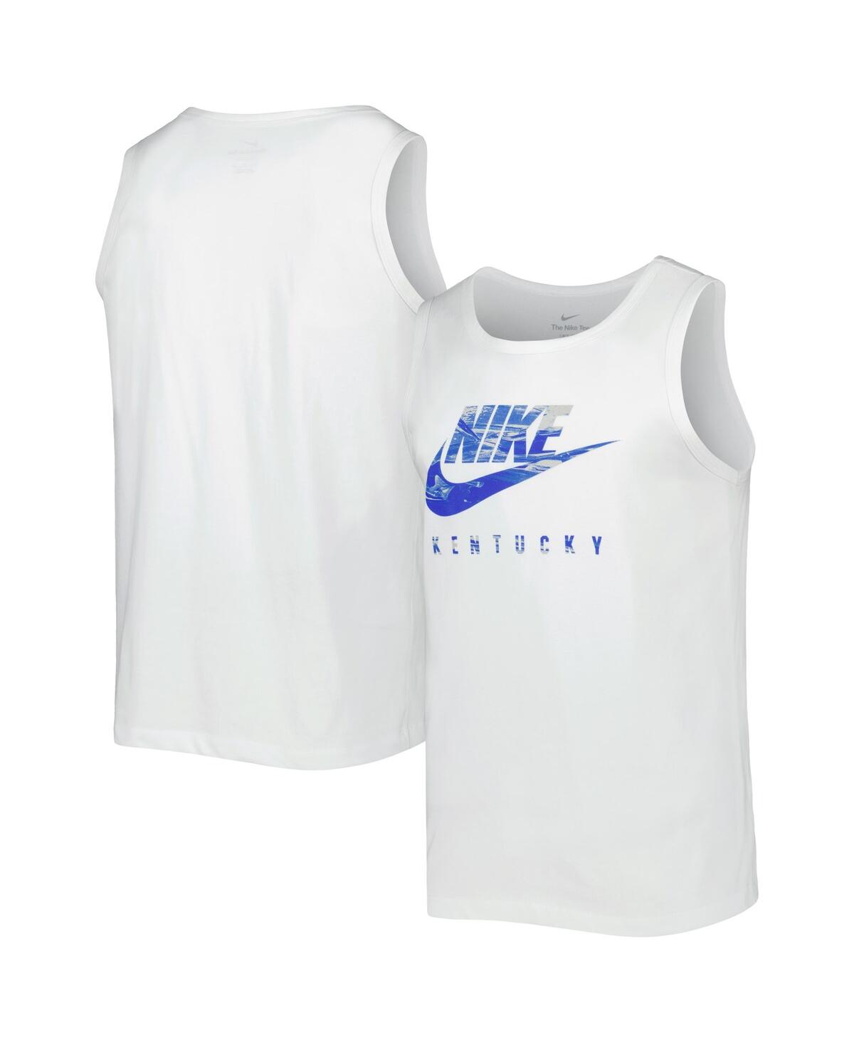Shop Nike Men's  White Kentucky Wildcats Spring Break Futura Performance Tank Top