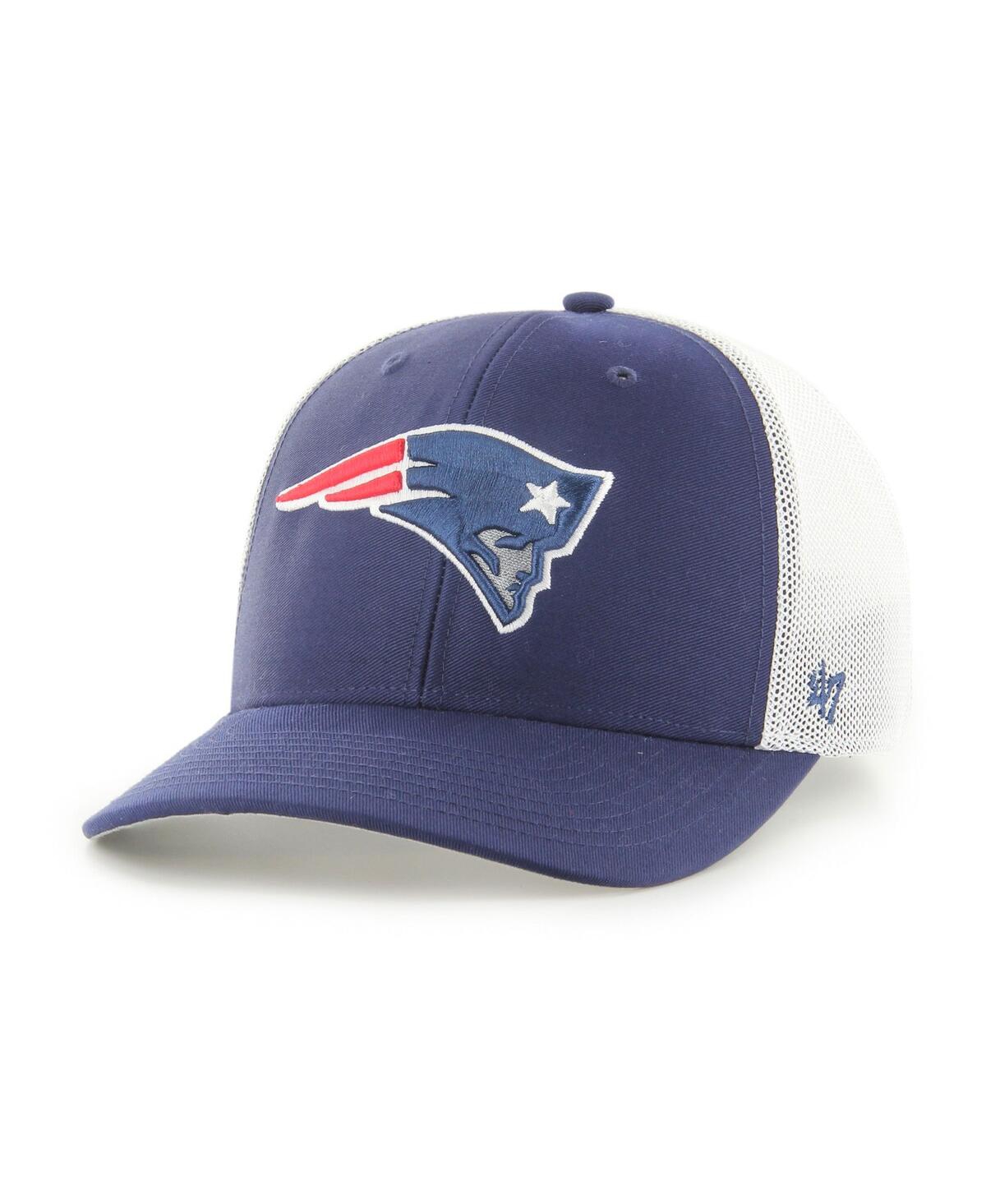 Men's '47 Brand White New England Patriots Trophy Trucker Flex Hat - White
