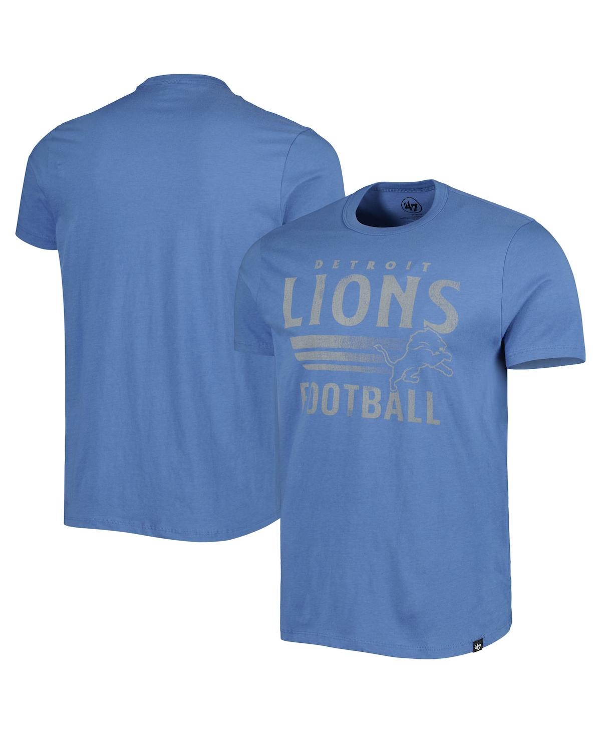 Shop 47 Brand Men's ' Blue Detroit Lions Wordmark Rider Franklin T-shirt