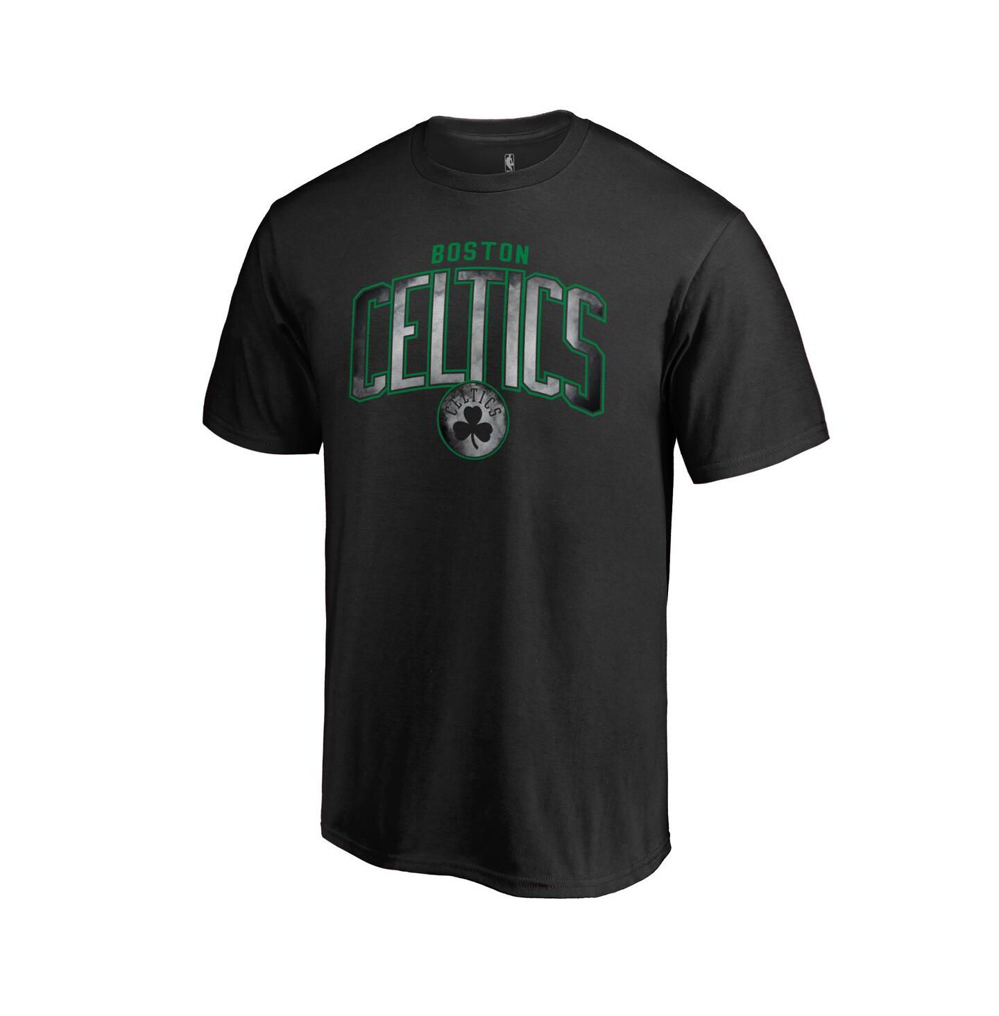 Мужская футболка Fanatics Black Boston Celtics Arch Smoke — фото 3