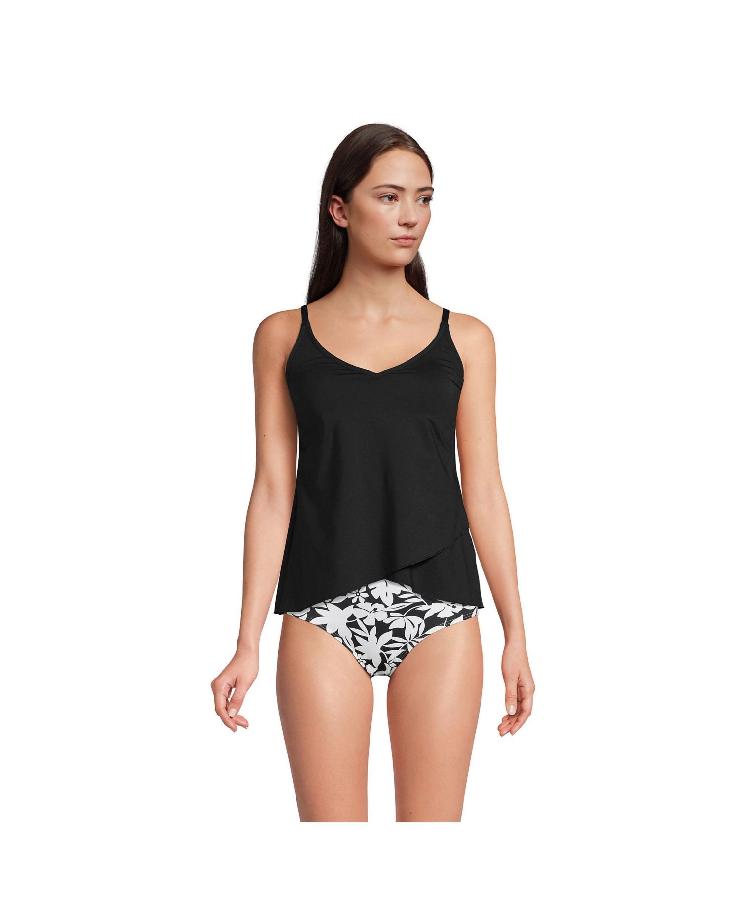 Women's DD-Cup Tulip Hem Tankini Top