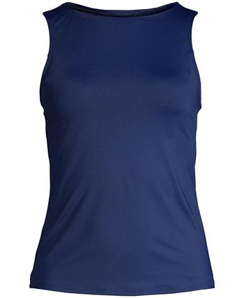 Lands' End Women's Mastectomy High Neck UPF 50 Sun Protection Modest ...