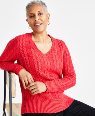 Macy's cable knit sweater best sale