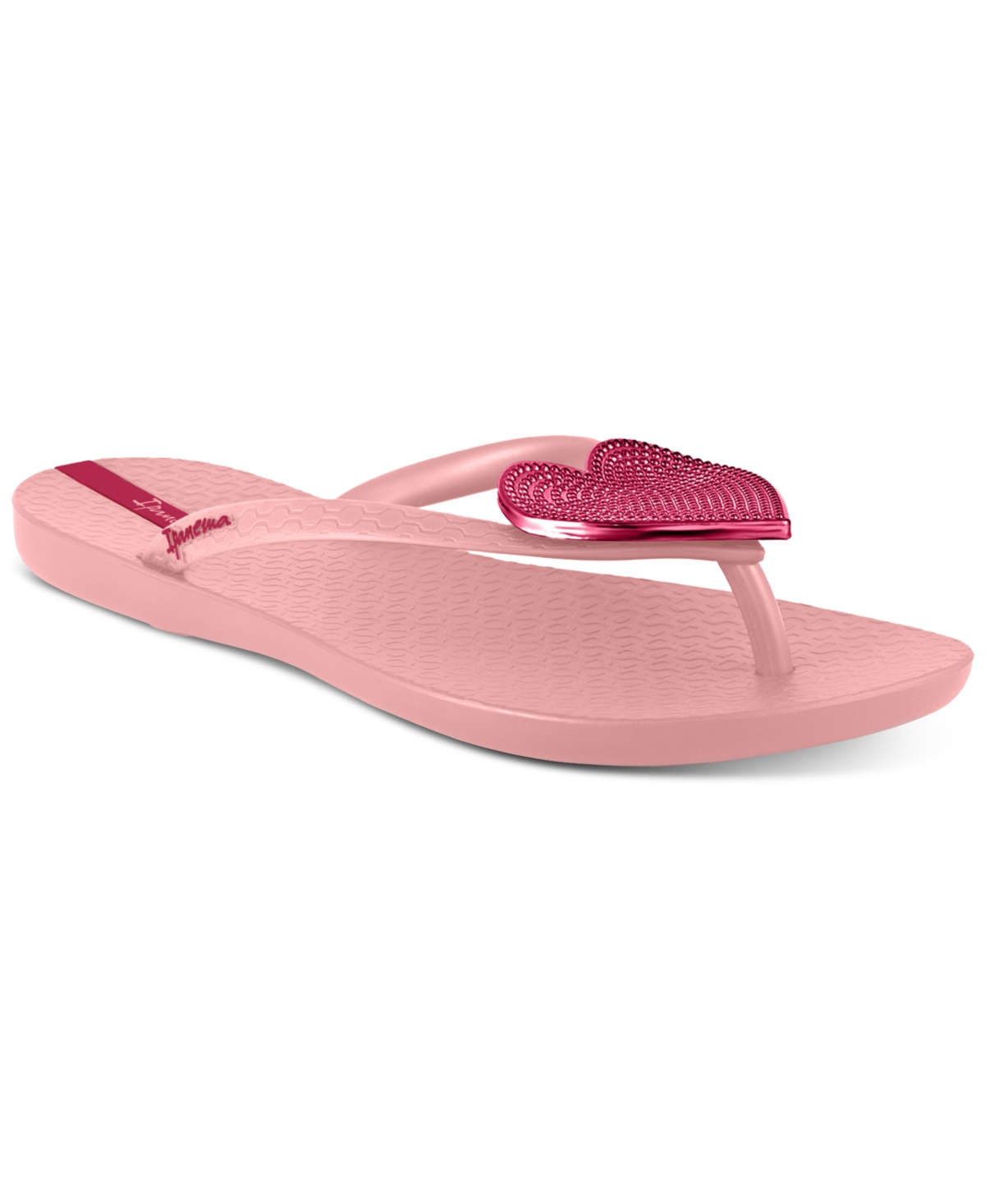 Ipanema Women's Wave Heart Sparkle Flip-flop Sandals Women's Shoes In Pink/red