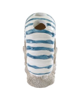 Blue Lagoon Ombre Seashells Toothbrush Holder