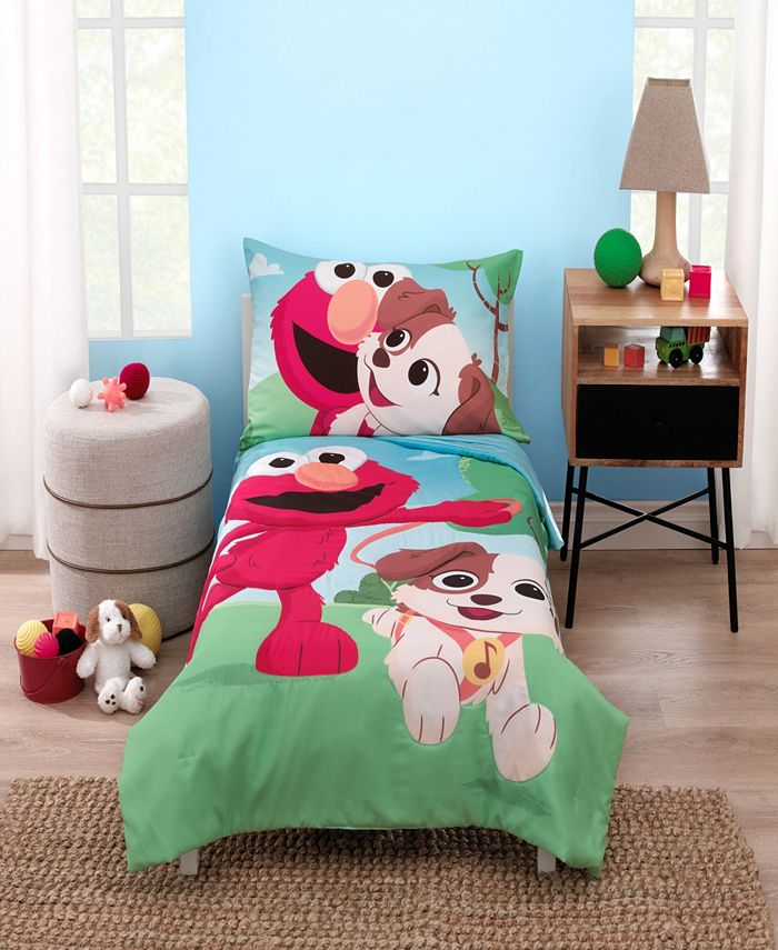Sesame Street Furry Friends 4 Piece Toddler Bed Set Macy s
