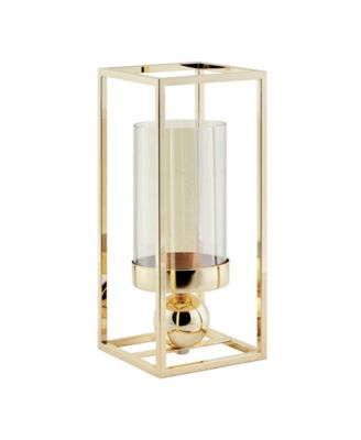 Danya B Luna Warm Tinted Glass Large Hurricane Candle Holder - Macy's