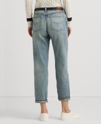 Lauren Ralph Lauren Women's Patchwork Relaxed Tapered Jeans Macy's