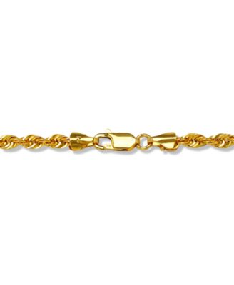 Sparkle Rope Link 22" Chain Necklace  (3-5/8mm) in 14k Gold