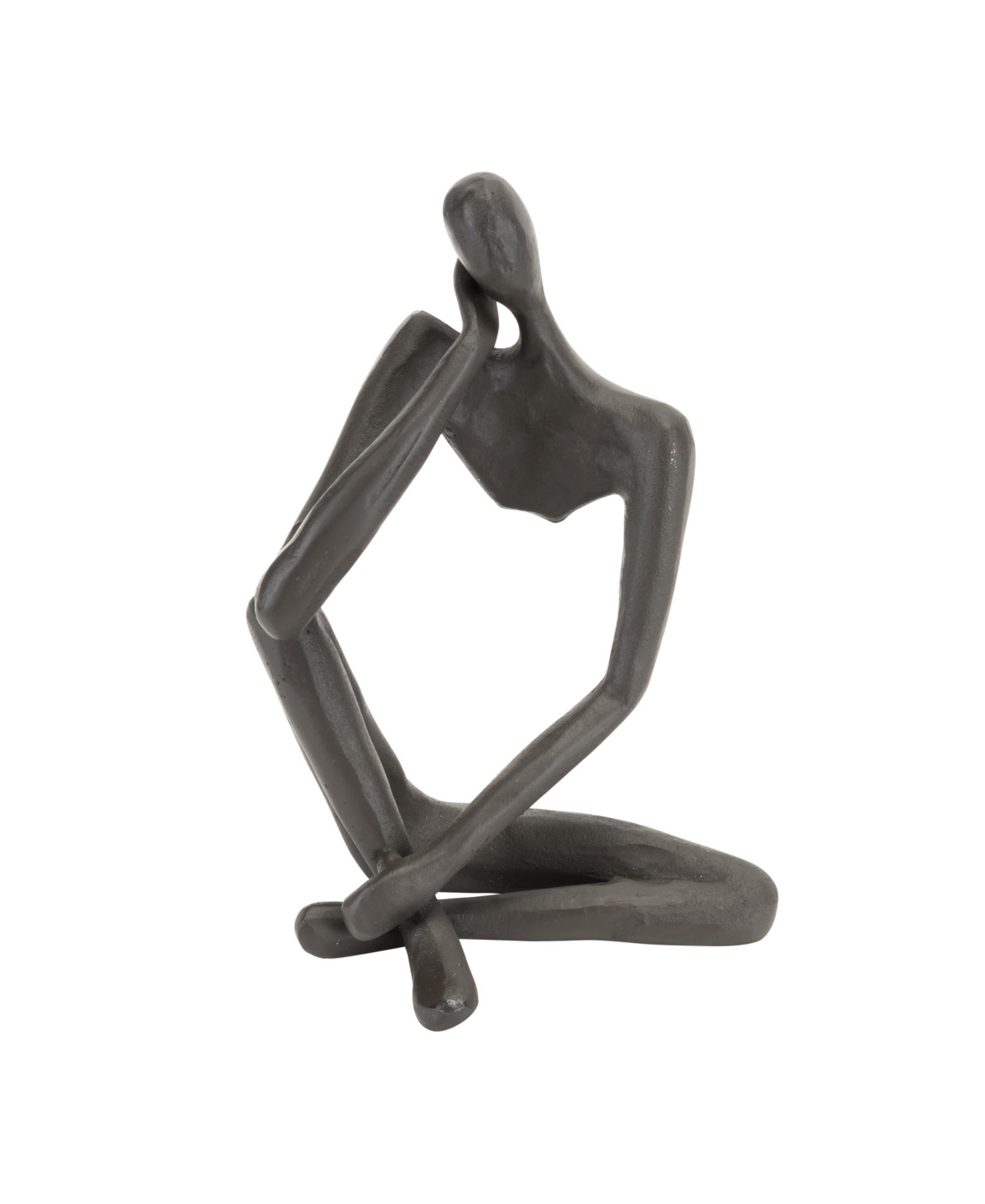 Danya B Modern Thinking Man Iron Sculpture In Dark Brown