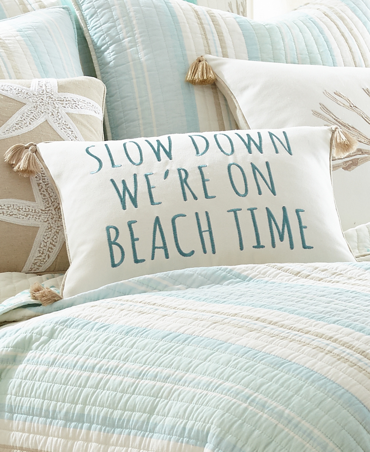 Levtex Stone Harbor Embroidered Decorative Pillow, 14" x 18"