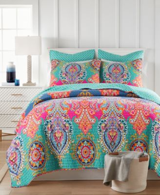 Fantasia Boho Reversible 2-Pc. Quilt Set, Twin/Twin XL