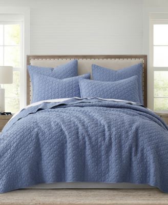 Homthreads Rowan Enzyme Wash 3-Pc. Quilt Set, King/California King