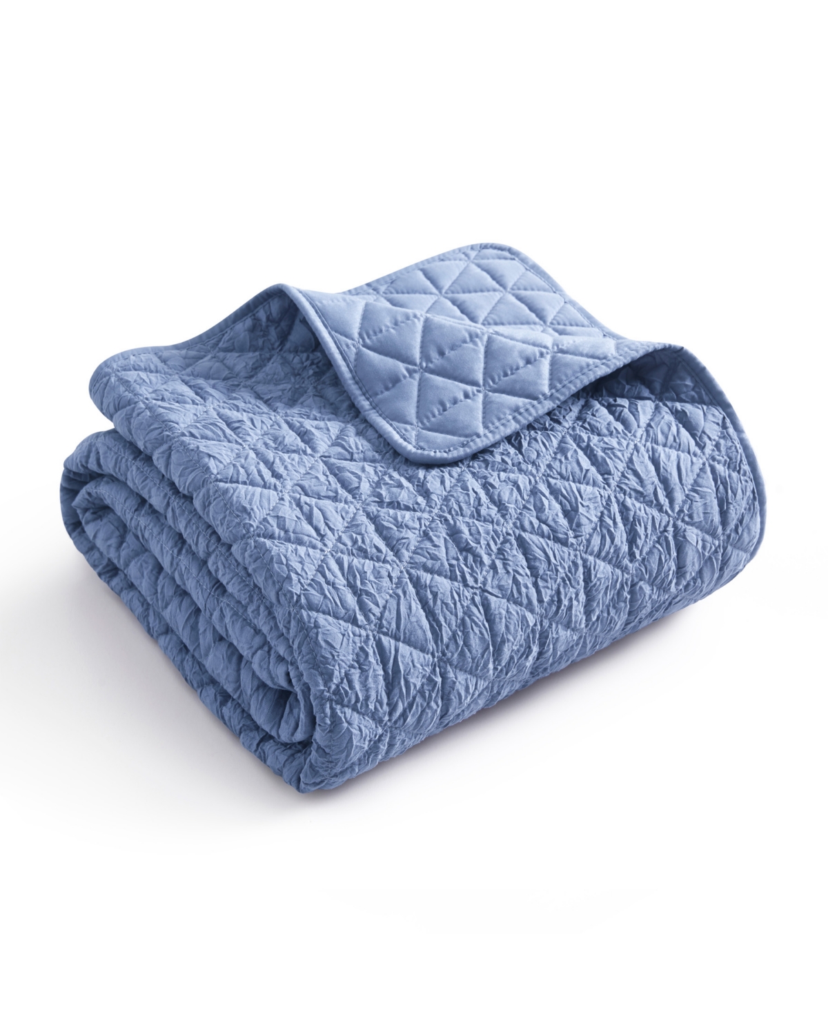 Levtex Homthreads Rowan Reversible Quilted Throw, 50" X 60" In Blue
