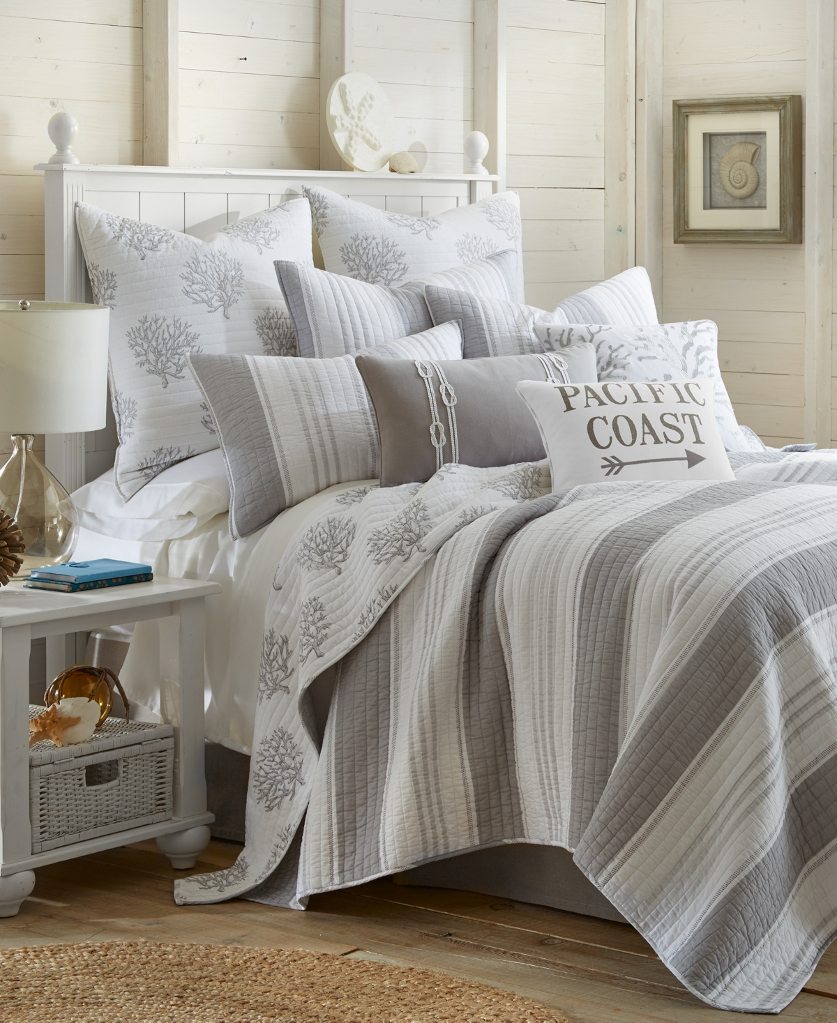 Levtex Home Nantucket Reversible Quilt Set Collection In Gray