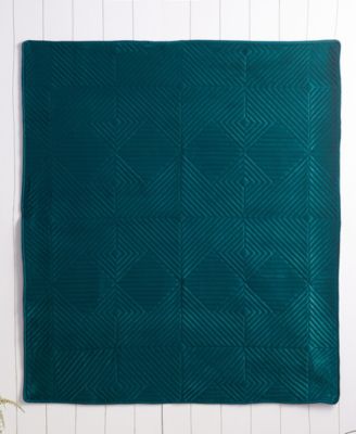 Riviera Velvet Finely Stitched Quilted Throw, 50"x60"