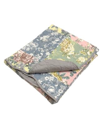 Emma Traditional Floral Quilted Throw, 50" x 60"