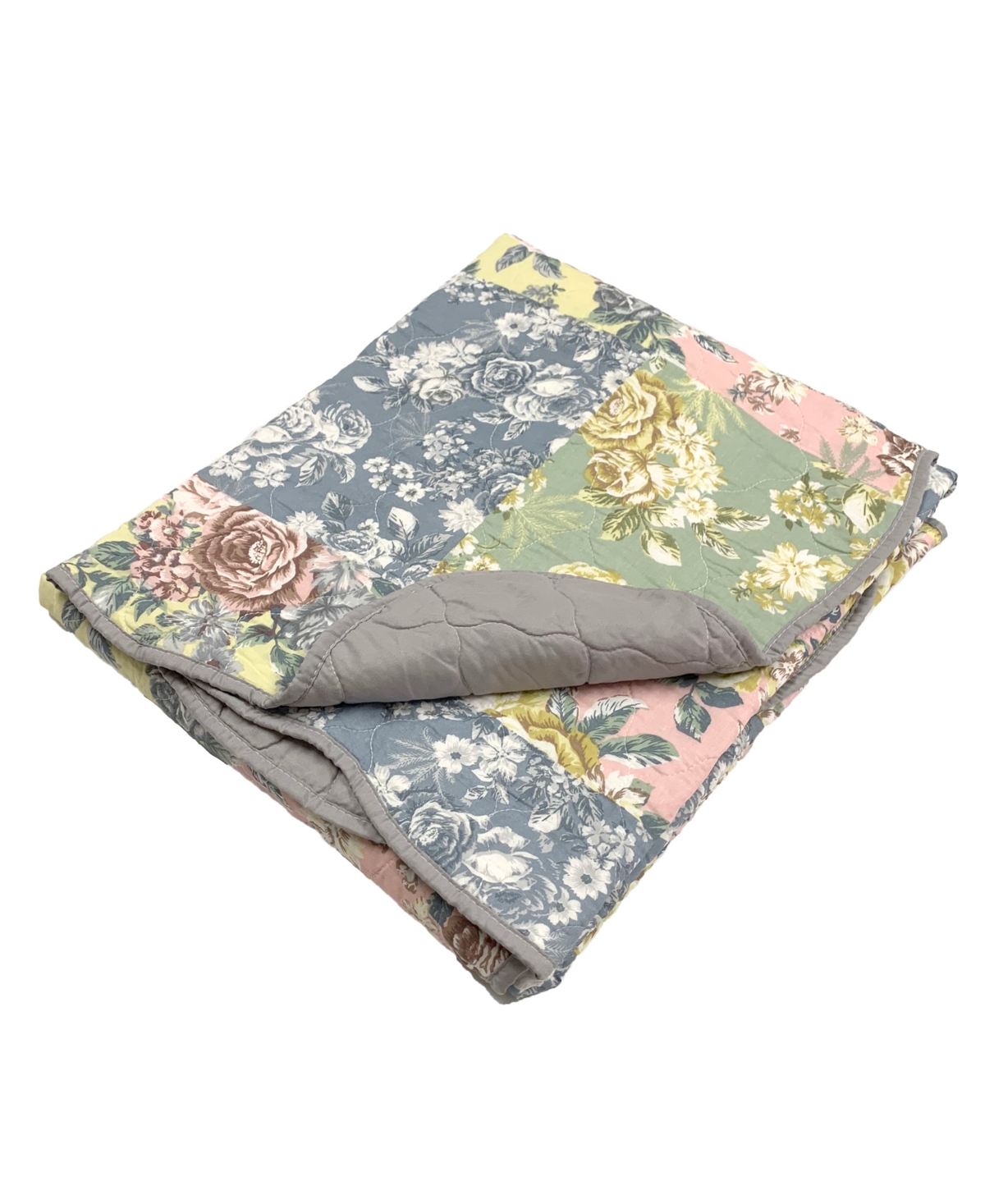 Greenland Home Fashions Emma Traditional Floral Quilted Throw, 50