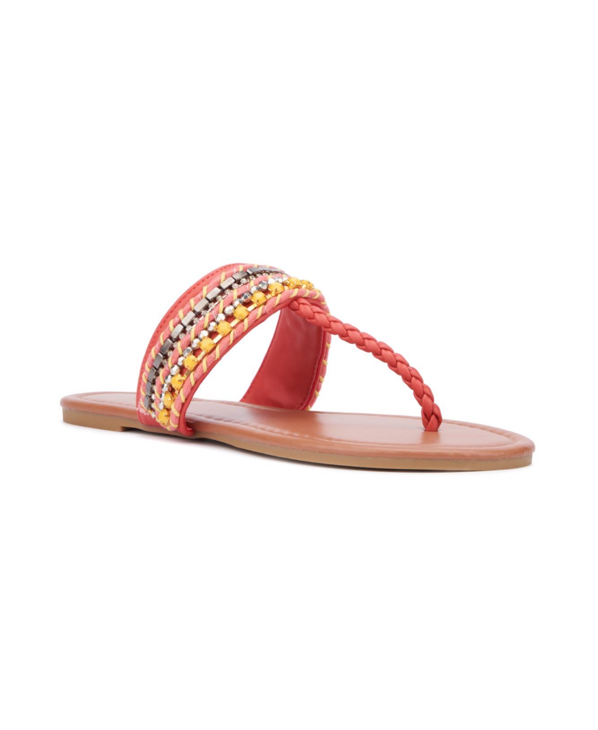 New York & Company Women's Joyce Thong Beaded Sandal