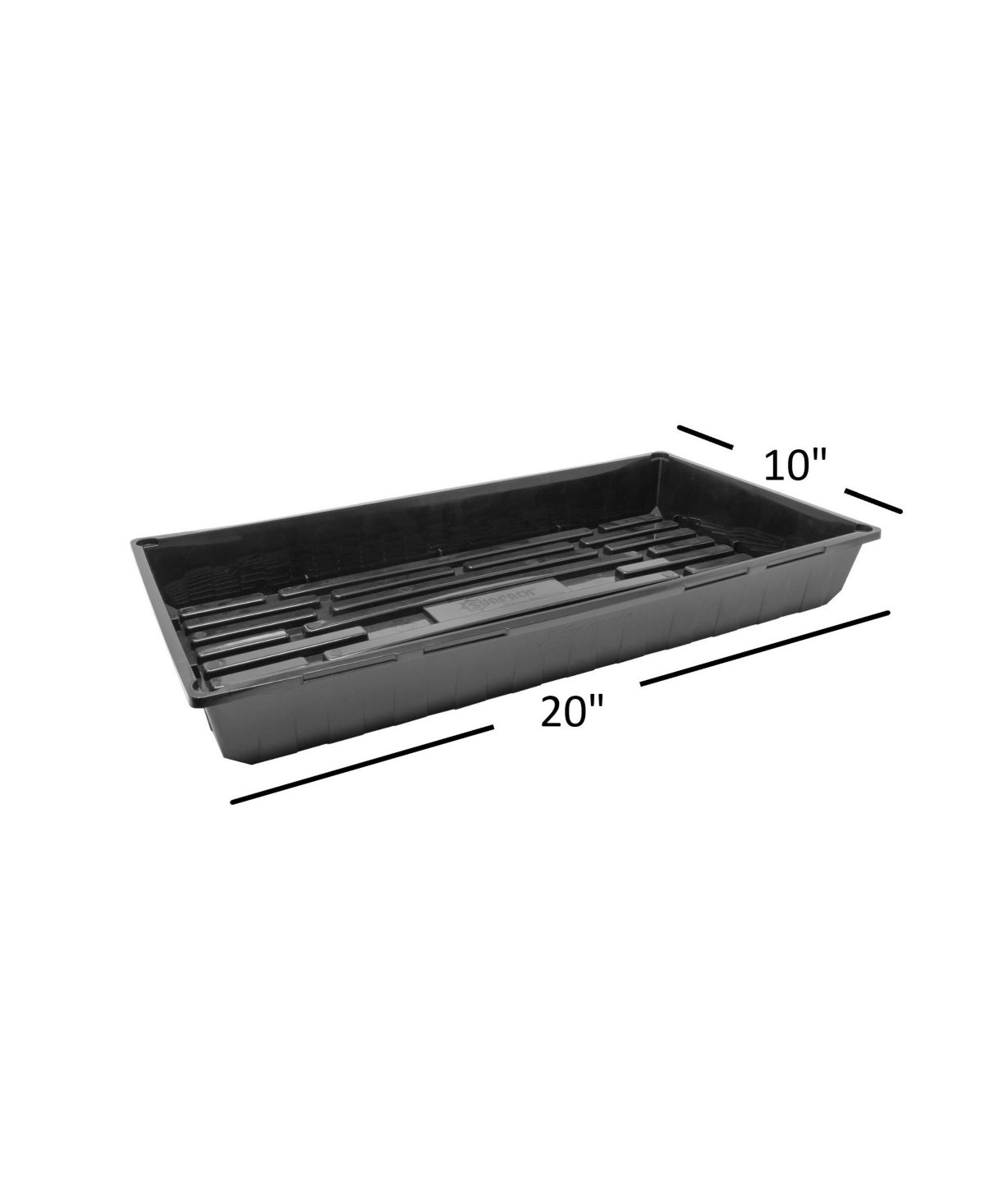 Sunpack Indoor Gardening Reinforced Plastic Seed Propagation Tray, 10 x 20 Inches,- Black