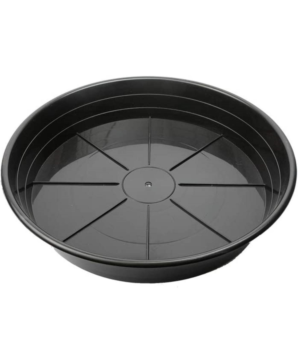 Uv-Resistant Premium Plastic Plant Saucer, 10 Inches Inside Diameter - Black