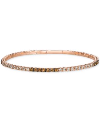 Le Vian - Chocolate Ombr&eacute; Diamond Skinny Bangle Bracelet (1-1/2 ct. t.w.) in 14k Rose Gold