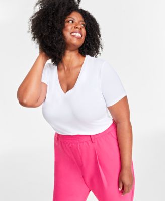 Plus Size Modal V-Neck T-Shirt, Created for Macy's