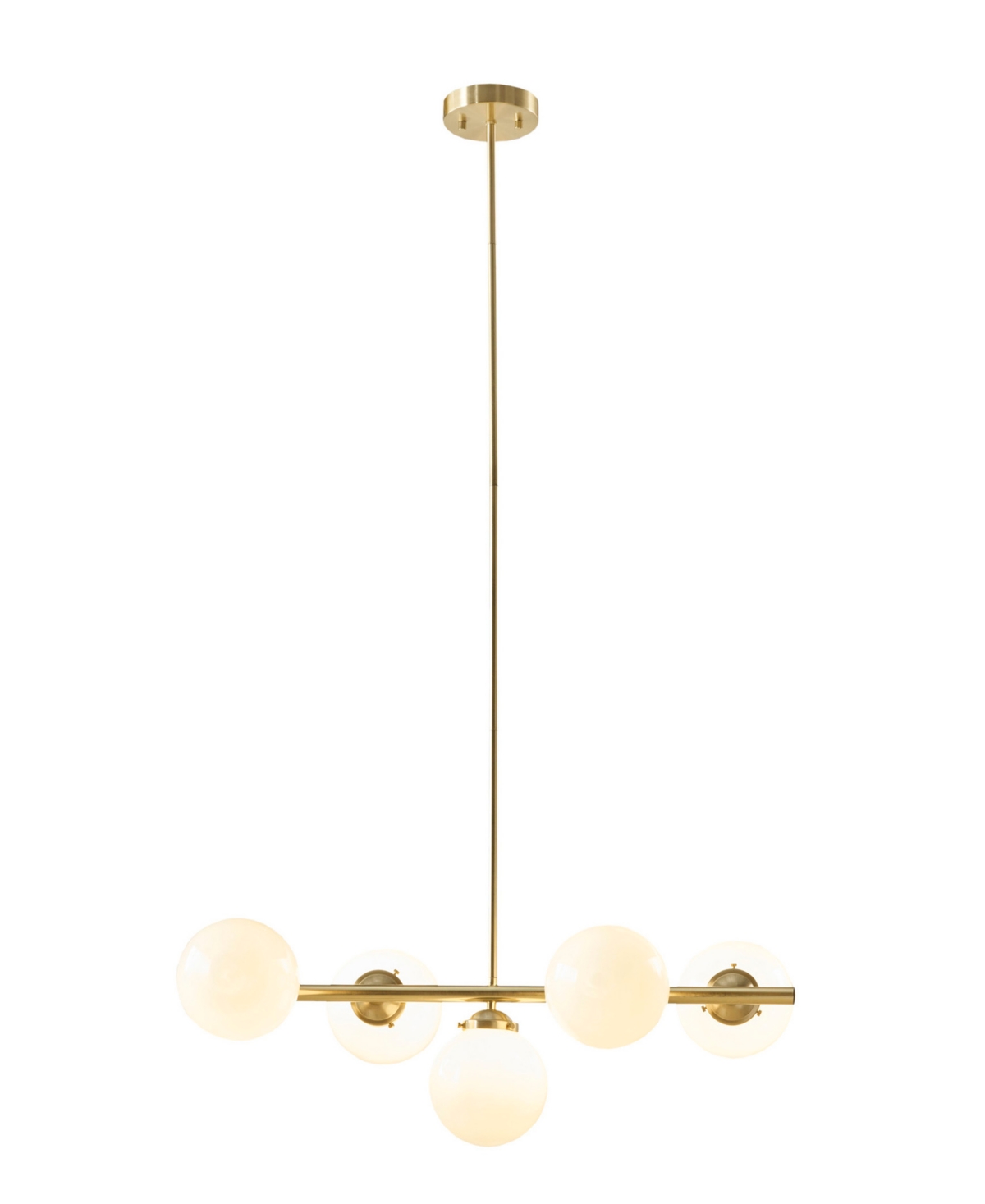 Ink+ivy Aurelia Frosted Glass Globe Bulbs 5-light Chandelier In Gold