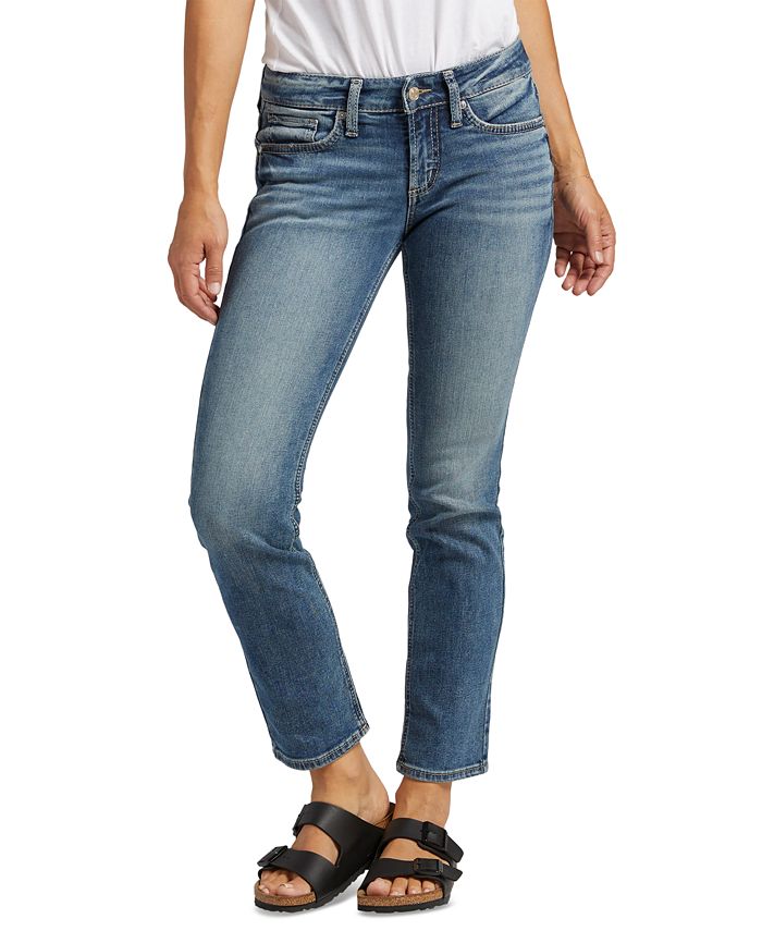 Silver Jeans Co. Women's Britt Low-Rise Straight-Leg Jeans - Macy's