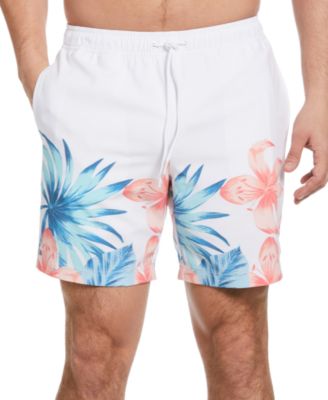 Cubavera Men's Tropical Placement Print 7" Swim Trunks - Macy's