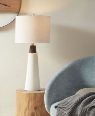 Tristan Ceramic with Wood Table Lamp