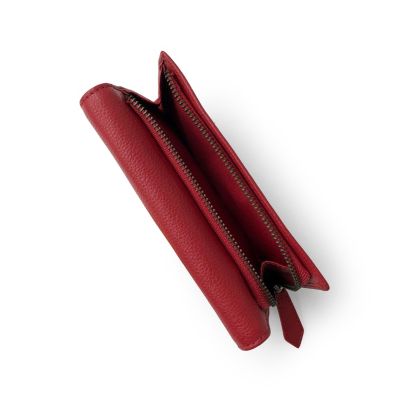 Ladies Medium Full Leather Clutch Wallet