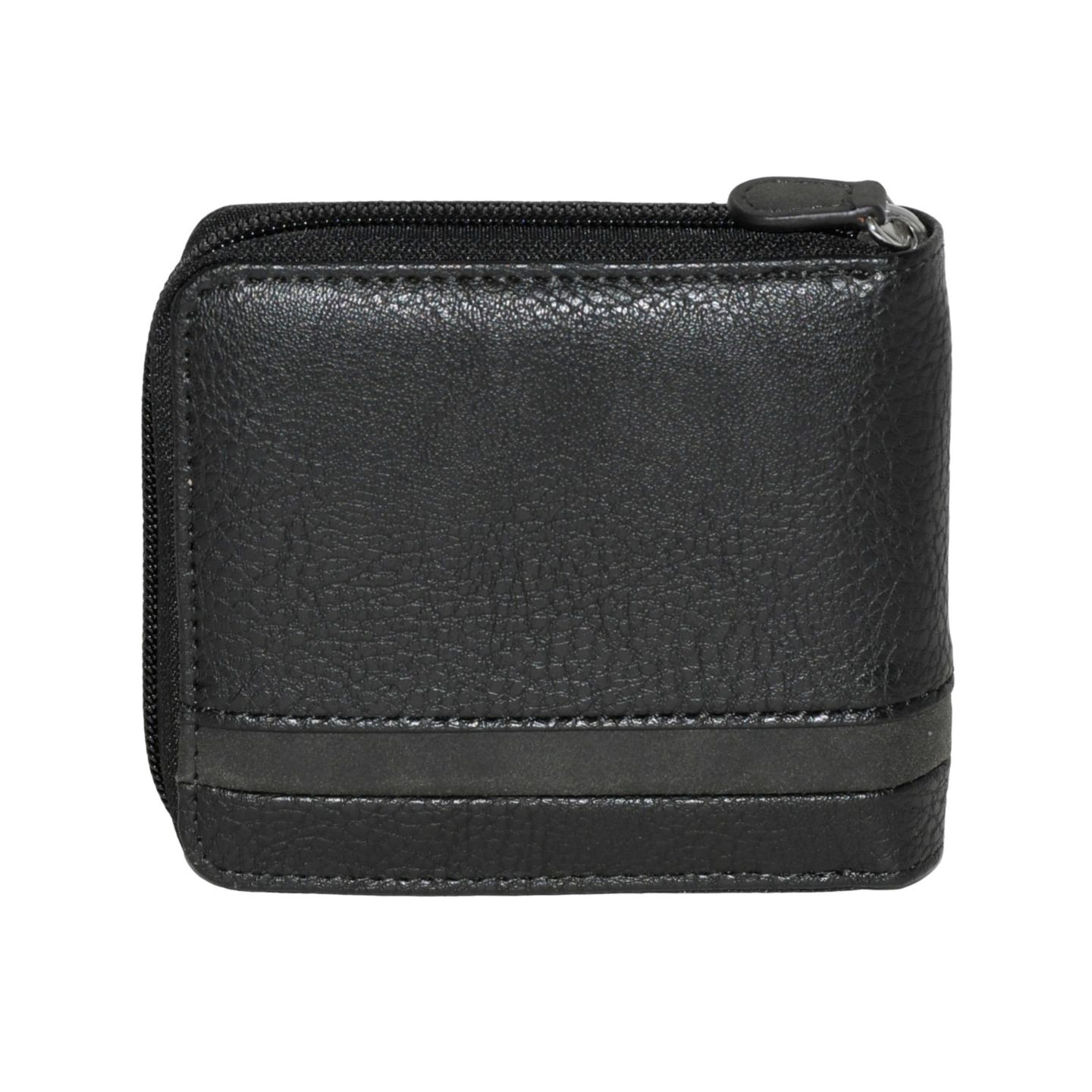Мужской кошелёк Roots Men Zipper Around Wallet With Center Wing, цвет: Чёрный — фото 2