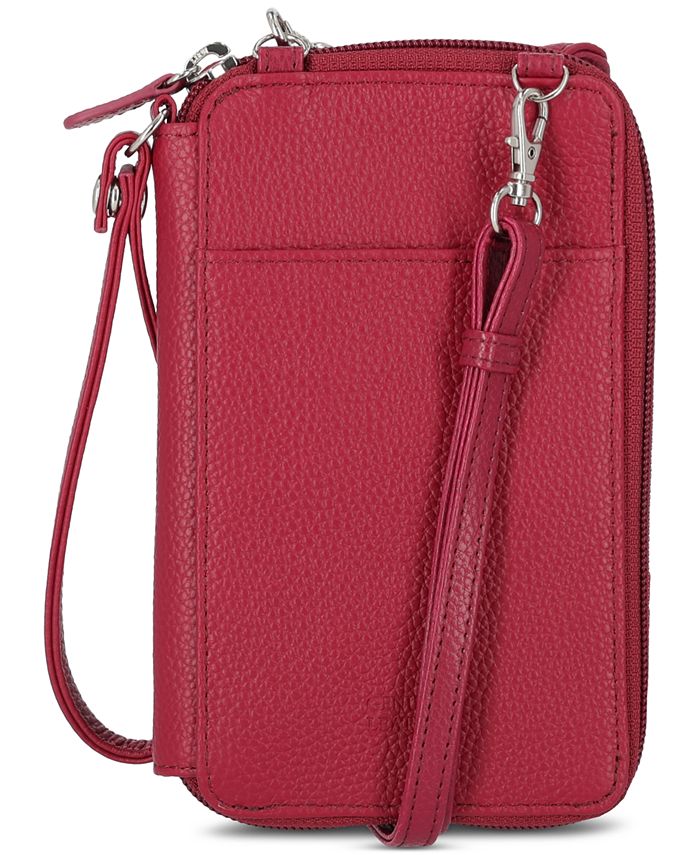 Giani Bernini Softy Leather Tech Crossbody Wallet, Created for Macy's