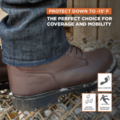 Men's Men s Classic Brown Leather Composite Toe Work Boots - Durable, Comfortable, and Safe for Tough Jobs