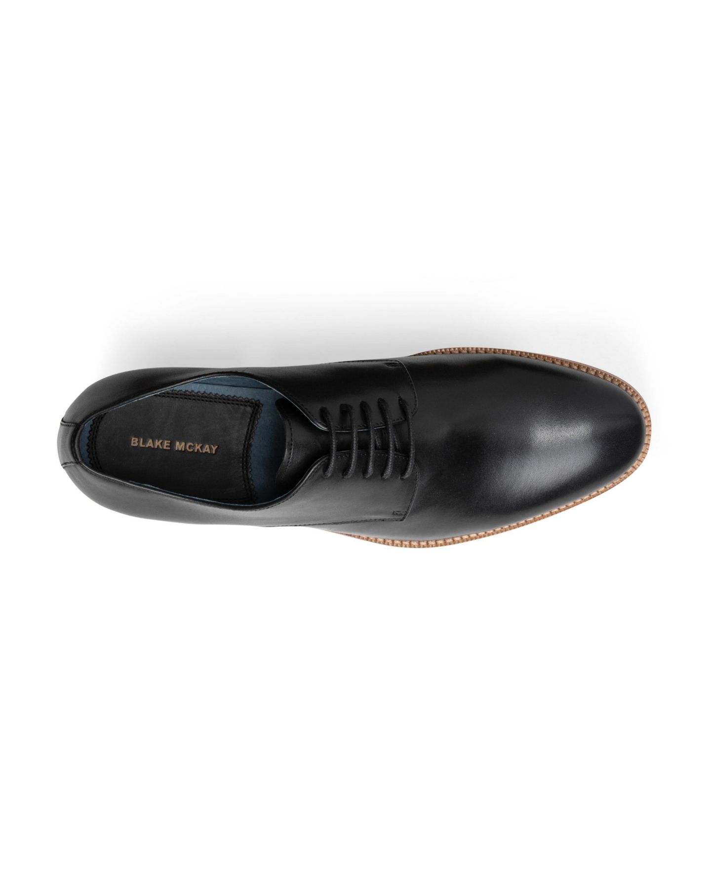 Мужское платье Blake McKay Damon Dress Casual Lace-Up Plain Toe Derby Leather Shoes, цвет: Чёрный — фото 2