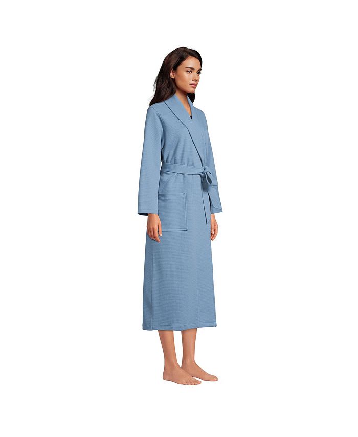 Lands' End Women's Waffle Long Robe & Reviews All Pajamas, Robes & Loungewear Women Macy's