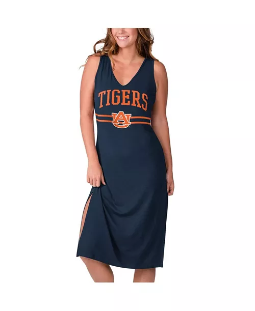 women's navy auburn tigers training v-neck maxi dress