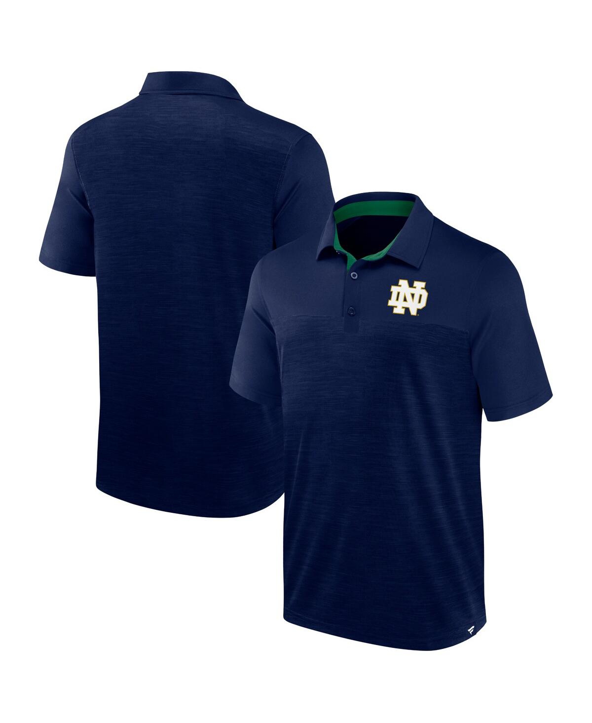 Fanatics Men's  Heather Navy Notre Dame Fighting Irish Classic Homefield Polo Shirt