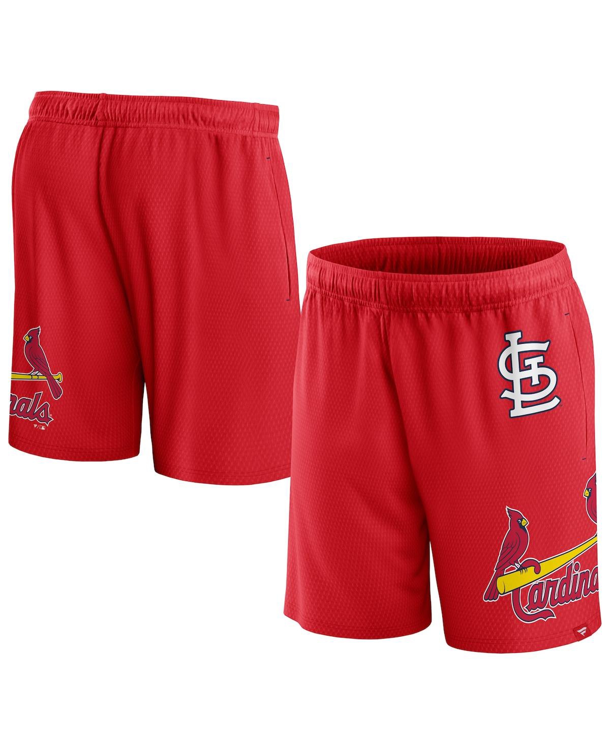Shop Fanatics Men's  Red St. Louis Cardinals Clincher Mesh Shorts