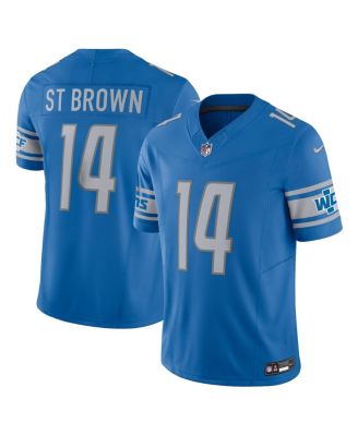 Men's Nike Amon-Ra St. Brown Blue Detroit Lions Game Player Jersey